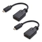ショッピングスマートホームデバイス Cable Matters Micro HDMI 変換アダプター マイクロHDMI 変換アダプタ 2本セット 15cm 4K HDR対応 Ras
