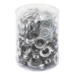 サンドリー(SUNDRY) 両面ハトメ シルバー 100組入 穴径12mm 外径23mm 厚さ3.5mm迄 アルミ製 ベルト カーテン エプロン