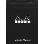 RHODIA(ロディア) メモ帳 ドットパッド No.16(A5) 80枚 ドット罫 撥水カバー ミシン目入 PEFC認証取得 ブラック RHO