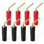 Cleqee 24K позолоченный 8 шт. комплект терминал L type 2mm banana штекер 8 штук входит резьбовой нет припой терминал 2 mm булавка type аудио banana pspi