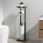 PRTONE トイレットペーパーホルダー 自立式 高さ約60.5/68.5/76.5cm三段階調整でき ペーパーホルダー 紙巻き器 おしゃれ 積