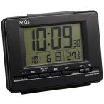 ショッピング目覚まし時計 セイコークロック(Seiko Clock) セイコー クロック 目覚まし時計 電波 デジタル カレンダー 温度 表示 PYXIS ピクシス 黒