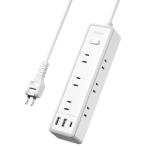 延長コード 2m 電源タップ usb付き 9個AC口 2個USB-Aポート 1個タイプcポート NTONPOWER 雷ガード たこあしコンセント