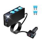 BESTEK прикуриватель 3 полосный USB автомобильный зарядное устройство QC3.0 &amp; PD30W внезапный скорость зарядка соответствует напряжение * электрический ток отображать функция установка 12V/24V автомобильный pra 