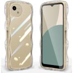 AQUOS R9/R10 かわいい ケース クリア 波状フレーム うねうね 耐衝撃 SH-51F/SH-51EE スマホケース 透明 滑り止め