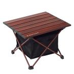 Rock Cloud キャンプテーブル 折りたたみ メッシュ付き 41x35cm アルミ ロールテーブル コンパクト 超軽量 アウトドア 運動会