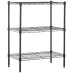  Basic 3 уровень стальная стойка полки metal подставка выдерживаемая нагрузка 340kg ширина 58.9× глубина 34× высота 76.2cm черный 