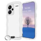 Xiaomi Redmi Note 13 Pro+ 5G ケース クリア ウェーブ TPU波状のバンパー 透明 スマホケース かわいい うねうね