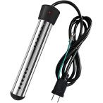 プールヒーター 1500W ポータブルバケットヒーター 液浸ヒーター 浸水給湯器 浸漬湯沸かし器 自動電源オフ 浴槽用給湯器 インフレータブルプ