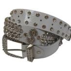 SHAREKI GOLF стразы ремень ( белый / crystal )