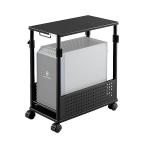 Bauhutte 昇降式L字デスク PCワゴン ビーズ BHD-550H-BK (60-9584-17)