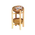 木製 かご付飾り台 中 15-707M 萬洋 439