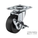 LG-S型キャスター 自在車プレート式 ストッパー付 径50mm 導電ゴム車輪 ユーエイ LG-50RES (62-9785-27)