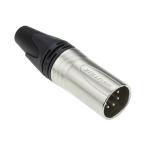 XLR коннектор мужской 5 высшее распорка никель. сверху . серебряный ...Neutrik Neutrik NC5MXX (63-4576-73)
