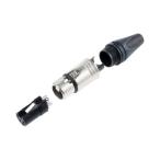 XLR коннектор женский 4 высшее распорка никель. сверху . серебряный ...Neutrik Neutrik NC4FXX (63-4576-75)