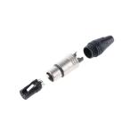 XLR коннектор женский 6 высшее распорка никель. сверху . серебряный ...Neutrik Neutrik NC6FXX (63-4576-78)