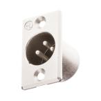 XLR коннектор мужской 3 высшее распорка никель. сверху . серебряный ...Neutrik Neutrik NC3MP (63-4615-83)