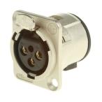 XLR коннектор женский 3 высшее распорка никель. сверху . серебряный ...Neutrik Neutrik NC3FDV (63-4625-21)