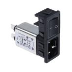 IEC фильтр мужской IEC стандарт C14 зажим in 10A 250 V ac (63-4731-04)