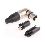 XLR коннектор женский 4 высшее свет угол никель. сверху . серебряный ...Neutrik Neutrik NC4FRX (63-4986-94)