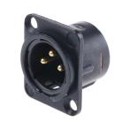 XLR коннектор мужской 3 высшее распорка никель. сверху . золотой ...Neutrik Neutrik NC3MD-L-B-1 (63-5015-02)