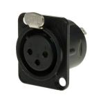 XLR коннектор женский 3 высшее распорка никель. сверху . золотой ...Neutrik Neutrik NC3FD-L-B-1 (63-5015-03)