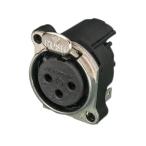 XLR коннектор женский 3 высшее распорка золотой ...Neutrik Neutrik RSNC3FBH2-D (63-5174-17)