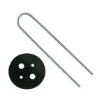 Uピン杭 黒丸付 10P 15cm シンセイ  (63-5453-94)