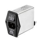 IEC фильтр мужской IEC стандарт C14 panel крепление 1 плавкий предохранитель 5 x 20mm 1A 250 V ac (63-6602-27)