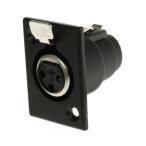 XLR коннектор женский 3 высшее распорка panel крепление серебряный ...RS Pro 457-879 (63-6653-87)