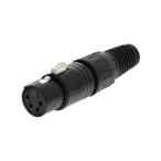 XLR коннектор женский 4 высшее распорка кабель крепление серебряный ...RS Pro 457-885 (63-6653-89)