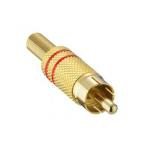 RCA штекер мужской золотой ...Lumberg 1573 01 V RED (63-6963-75)