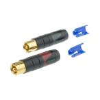 RCA штекер мужской никель. сверху . золотой ...1 пакет 2 штук Neutrik Neutrik NF2C-B/2 (63-7578-30)