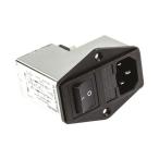 IEC фильтр мужской IEC стандарт C14 panel крепление 2 плавкий предохранитель 5 x 20mm 6A 250 V ac (63-7585-67)