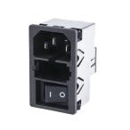 IEC штекер C14 мужской зажим in 10A 1 коробка 50 штук Schurter KM01.1105.11 (63-7590-52)