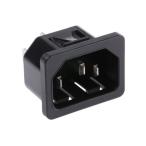 IEC штекер C14 мужской зажим in 10A 1 коробка 50 штук Schurter 6100.4320 (63-7620-38)