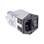 IEC фильтр мужской IEC стандарт C14 фланец крепление None плавкий предохранитель 3A 250 V ac (63-8057-19)