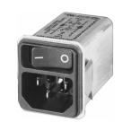 IEC фильтр мужской IEC стандарт C14 зажим in 4A 250 V ac Schurter DC12.3102.101 (64-0064-86)
