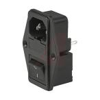 IEC коннектор C14 мужской panel крепление 10A 5 x 20mm 1 коробка 25 штук Schurter 4304.6092 (64-1672-16)