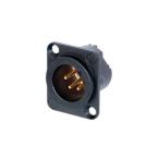XLR коннектор мужской 4 высшее распорка кабель крепление золотой ...Neutrik Neutrik NC4MD-LX-B (64-1800-91)