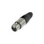 XLR коннектор женский 3 высшее распорка кабель крепление никель. сверху . серебряный ...1 пакет 100 штук (64-2937-43)