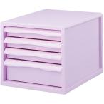 FIT COLOR A4レターケース 4段 ピンク 