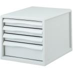 FIT COLOR A4レターケース 4段 グレー 