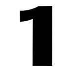 マグネット切り文字 ブラック 1 ダイドーハント 10177777 (65-1933-80)