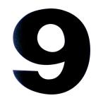 マグネット切り文字 ブラック 9 ダイドーハント 10177785 (65-1933-88)