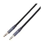 AUXケーブル φ3.5-φ3.5 アルミコネクタ 2.0m ブラック エレコム AX-35MA20BK (65-8876-22)