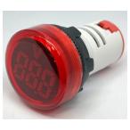 DC4-100V LEDデジタル電圧計 丸型 赤 FXB16-22DSV-R (65-9620-82)