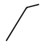 フレキシブルストロー 6×21mm 黒 200本入 HEIKO 4712860 (67-9237-85)