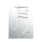 LUGS JAPAN 伸縮式ランドリーラック4段 ホワイト×ガルバリウム鋼板 アイ・エル・シー LRG-904WH (68-0826-78)