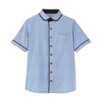 カーシーカシマ HEARTGREEN 半袖ニットシャツ KNITTI SHIRT WAFFLE 青空 M HM2659 (68-0938-01)